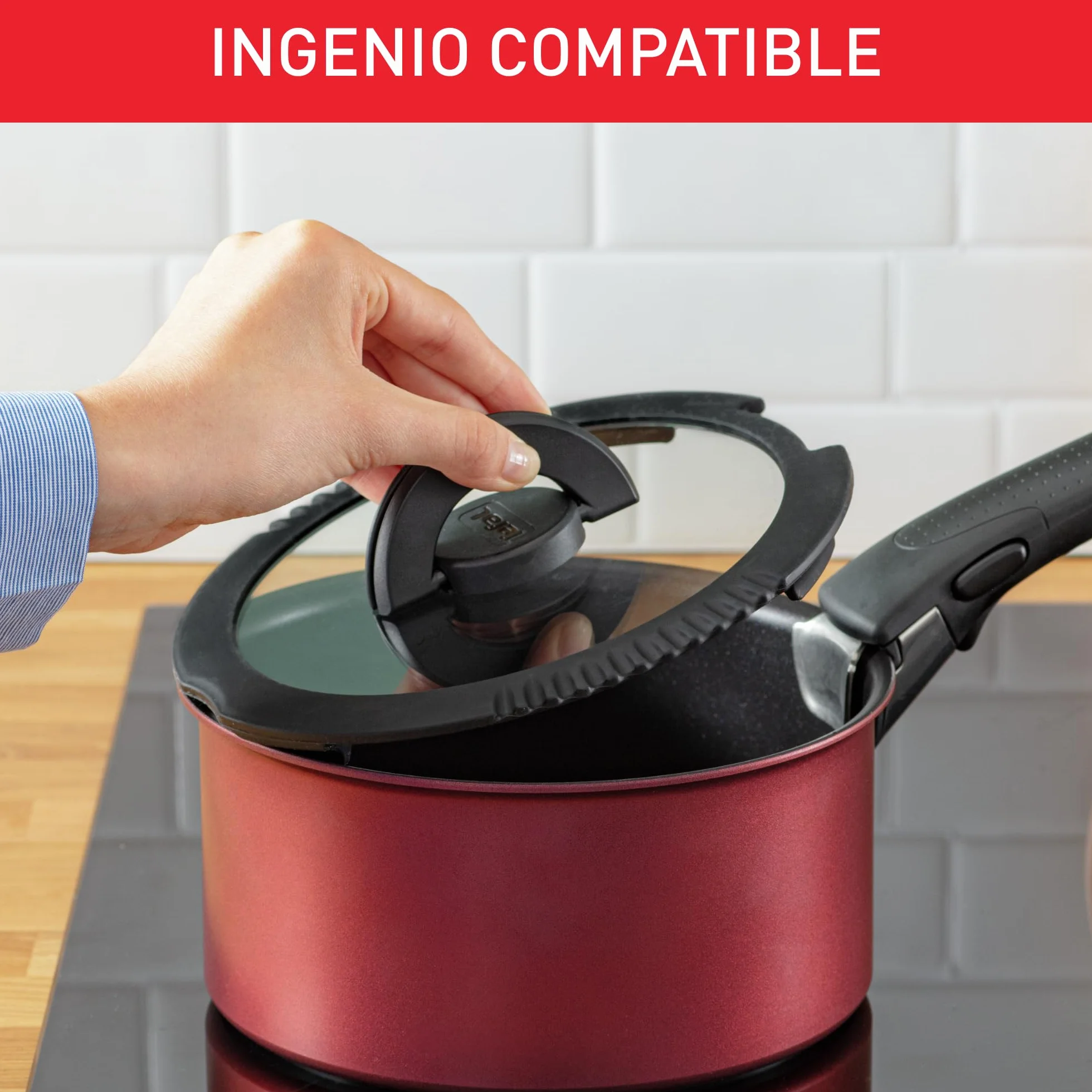Tefal L9931012 - Coperchi in Vetro Diametro 16, 18 e 20 cm