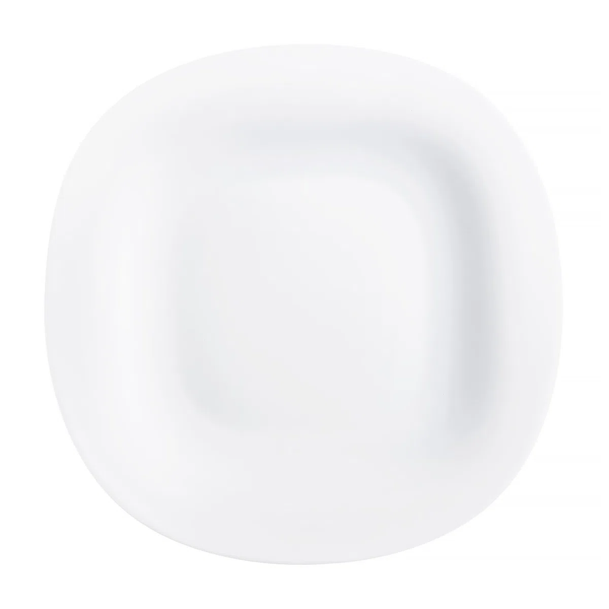 Luminarc Carine Servizio da Tavola, Forma Quadrata, Vetro, Bianco/Nero, 18 Pezzi