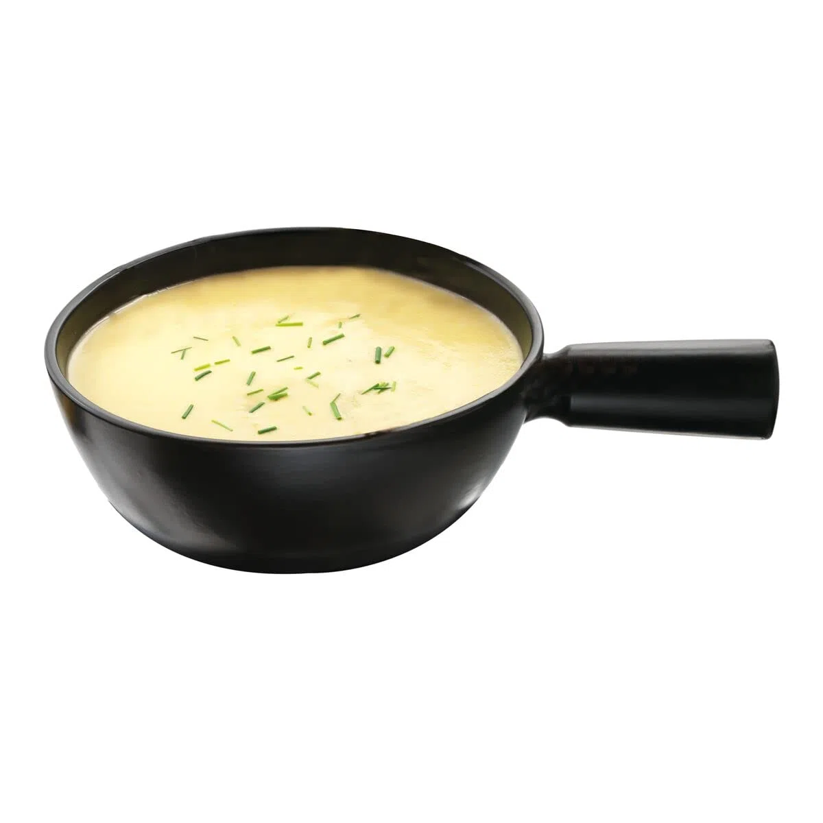 Boska Pentola per fonduta di formaggio, per stufa a gas, lavabile in lavastoviglie, in ceramica, nero, 1,3 litri