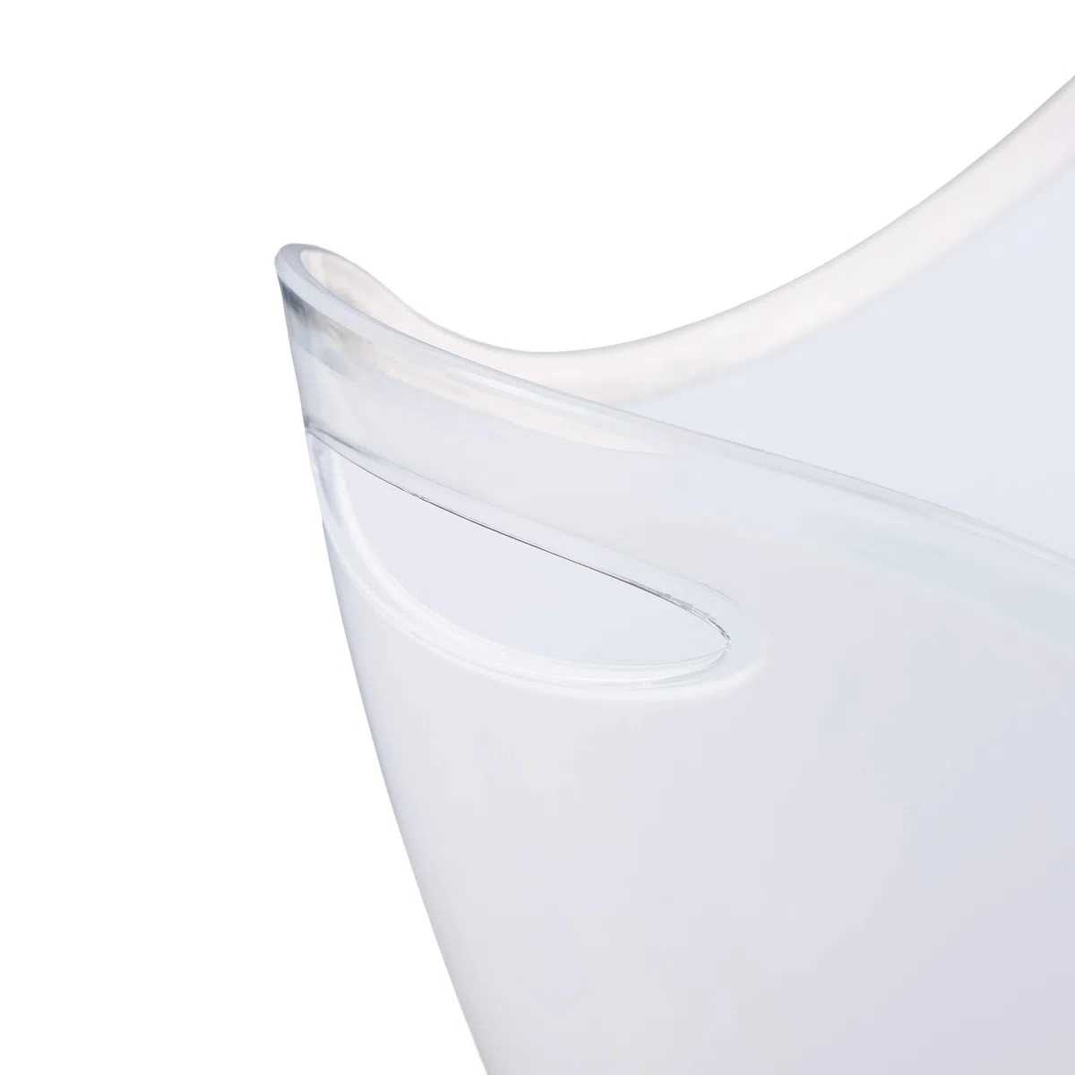 Relaxdays Secchio per il Ghiaccio, Champagne Premium, 6L di Volume, Portaghiaccio, Cestello, 25,5 x 34,5 x 26 cm, bianco