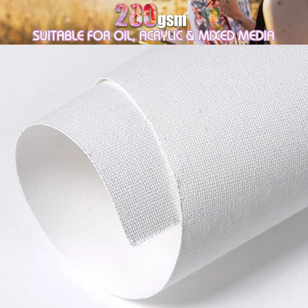 HOTOOLME 15x15cm Tele Intelaiate 16pz per Pittura per Artisti, Tele Prestirate 100% Cotone, Prive di acidi, Per Dipingere, ad Acrilici, Pittura ad Olio