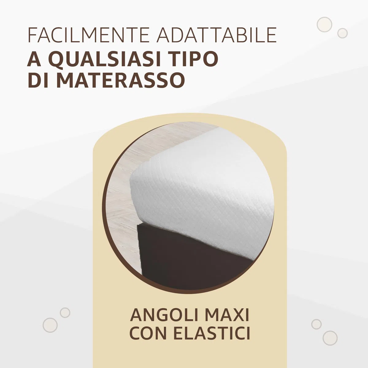 Copri Materasso Matrimoniale Elasticizzato in Cotone - Coprimaterasso Matrimoniale 160x190 - Copri Materasso Antiacaro Anallergico con Angoli