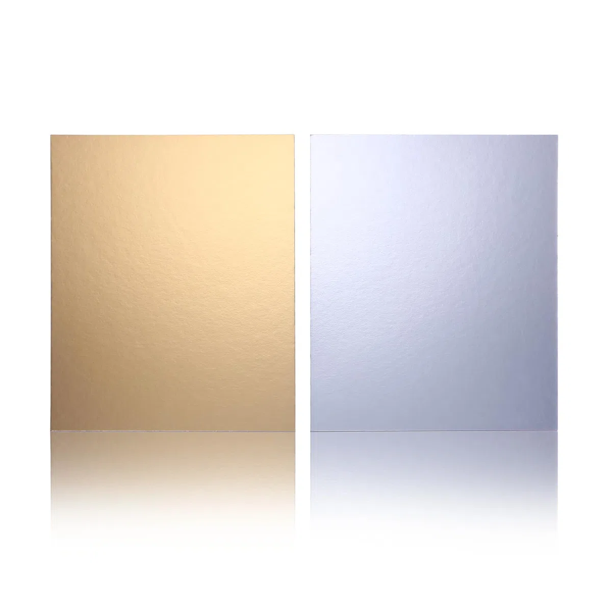 Miss Bakery's House® Cake Board - 3 mm - 30x40 cm - Argento e Oro - 10 pezzi - Sottotorta rettangolare - rivestita - lucido - utilizzabile su entrambi i lati - per torte a più piani