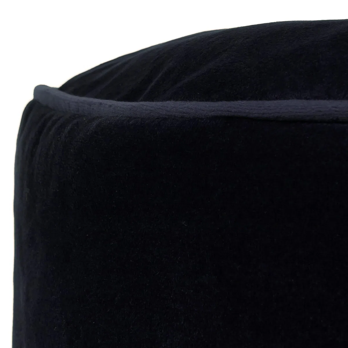icon Milano Pouf Poggiapiedi, Blu Scuro, Velluto, Poltrona Sacco con Riempimento Incluso, Pouf Sacco, Camera da Letto, Soggiorno, Mobili Soggiorno