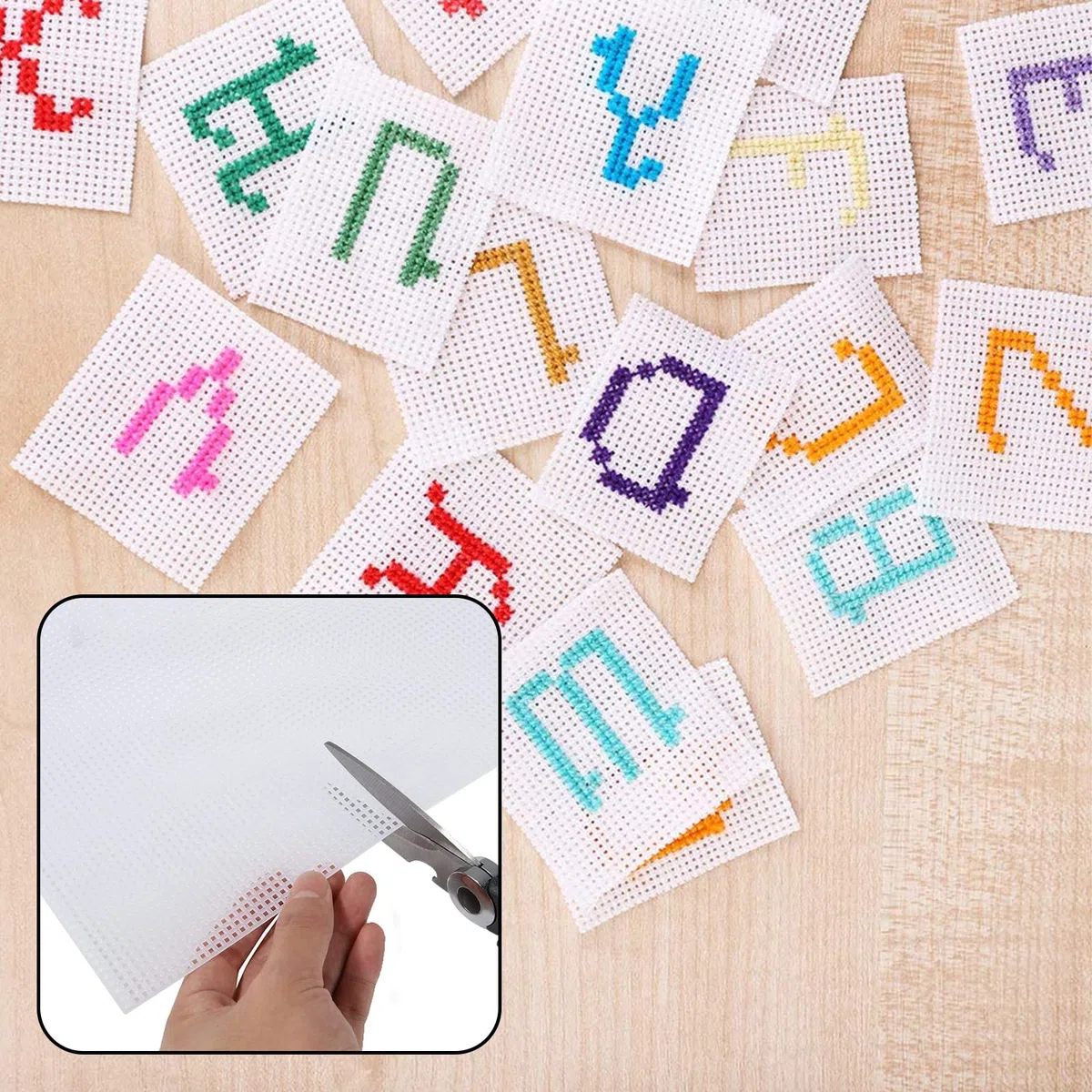 Plastic Canvas, Tela di Plastica a Rete, Rete Canvas per Borse, Plastic Canvas per Borse, Plastica Canvas Ricamate, 2 Pezzi Rete Plastica Maglia Piccola per Progetti a Maglia e Uncinetto, 21 * 28cm