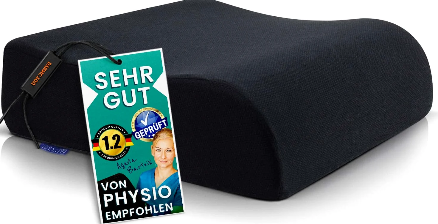 DYNMC you Comodo Cuscino Rialzo per Sedia Adulti – Rivestimento OEKO-TEX – Spessore 13 cm – Mantiene la Forma – Cuscino per Poltrona, Ufficio o Auto – Seduta Premium Nero
