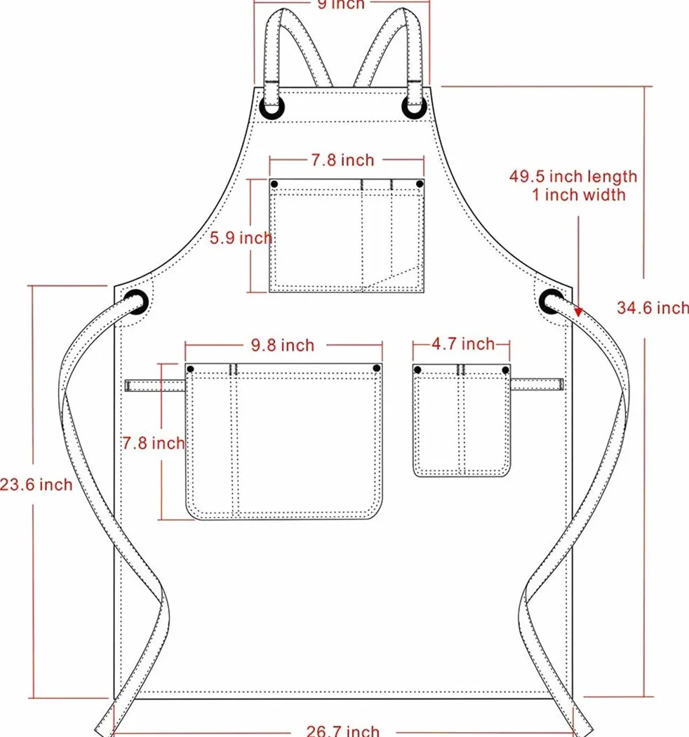 Grembiule unisex in denim blu, per parrucchieri, artigiani, baristi, barbecue, con comode tasche, per uomini e donne