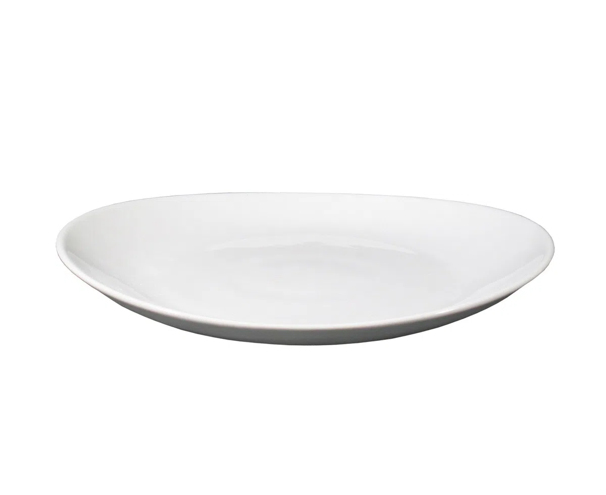 Saturnia Tivoli Piatto Bistecca, Porcellana, Bianco, 27.5x24.5x4 cm, 6 unità