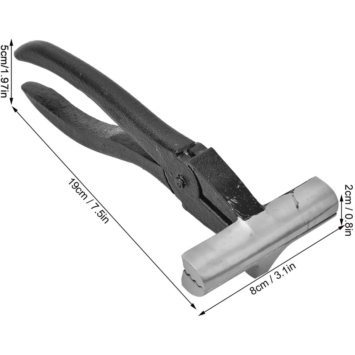 Utensili manuali 3.1 Pollice Chuck Ghisa Pinze Pittura a olio Maniglia nera
