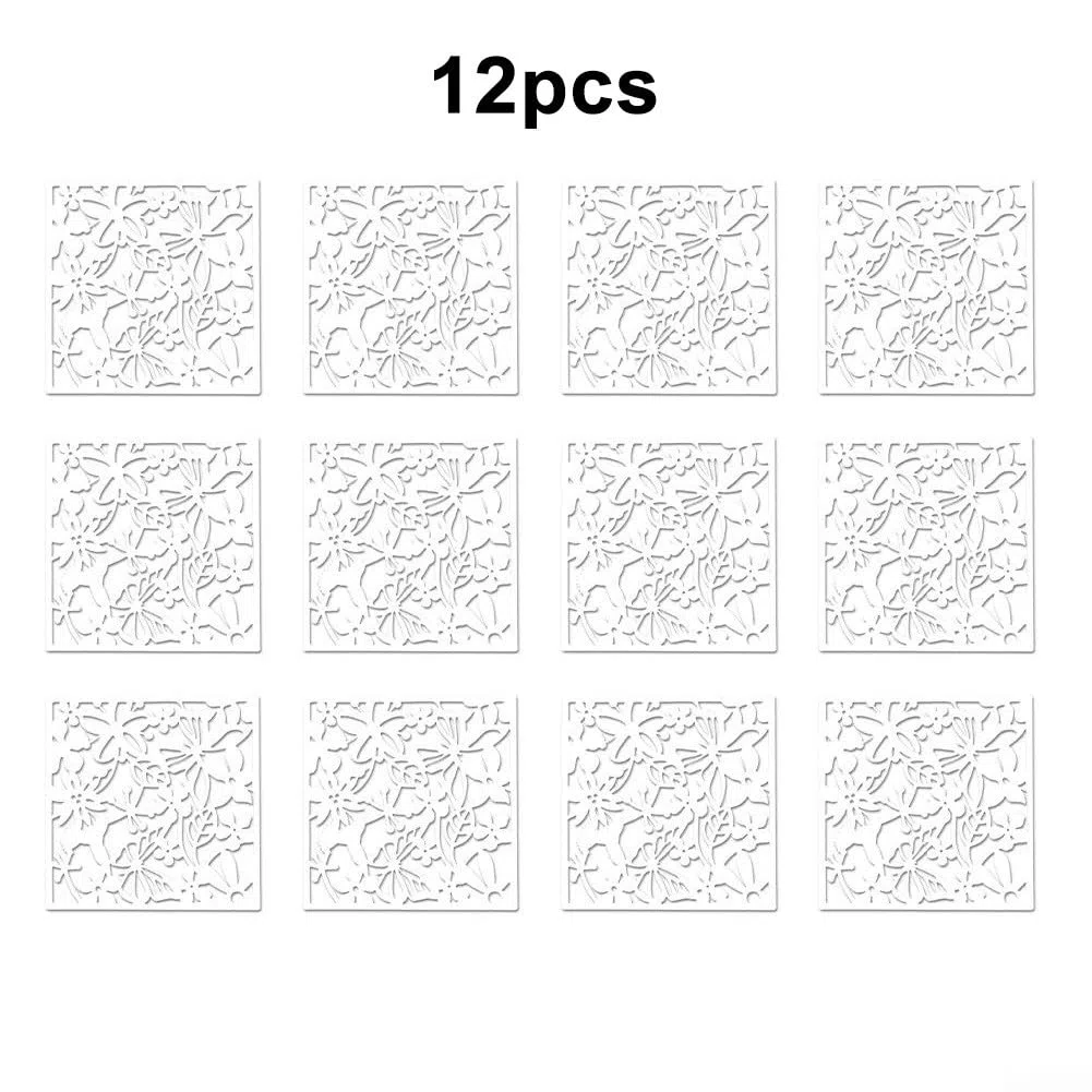 12 pannelli divisori da appendere, impermeabili, design cavo, divisorio per camera da letto, soggiorno, decorazione (bianco)
