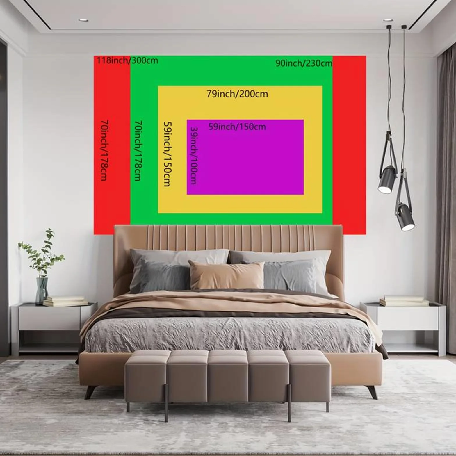 Arsey Arazzo Foresta, Tovagliolo da Parete, Arazzo con Albero, Tappeto da Parete, Cascata, Nebbia, Appeso alla Parete, Erba, Paesaggio Naturale, Arazzi, Tovagliolo da Parete, Decorazione Boho, Camera