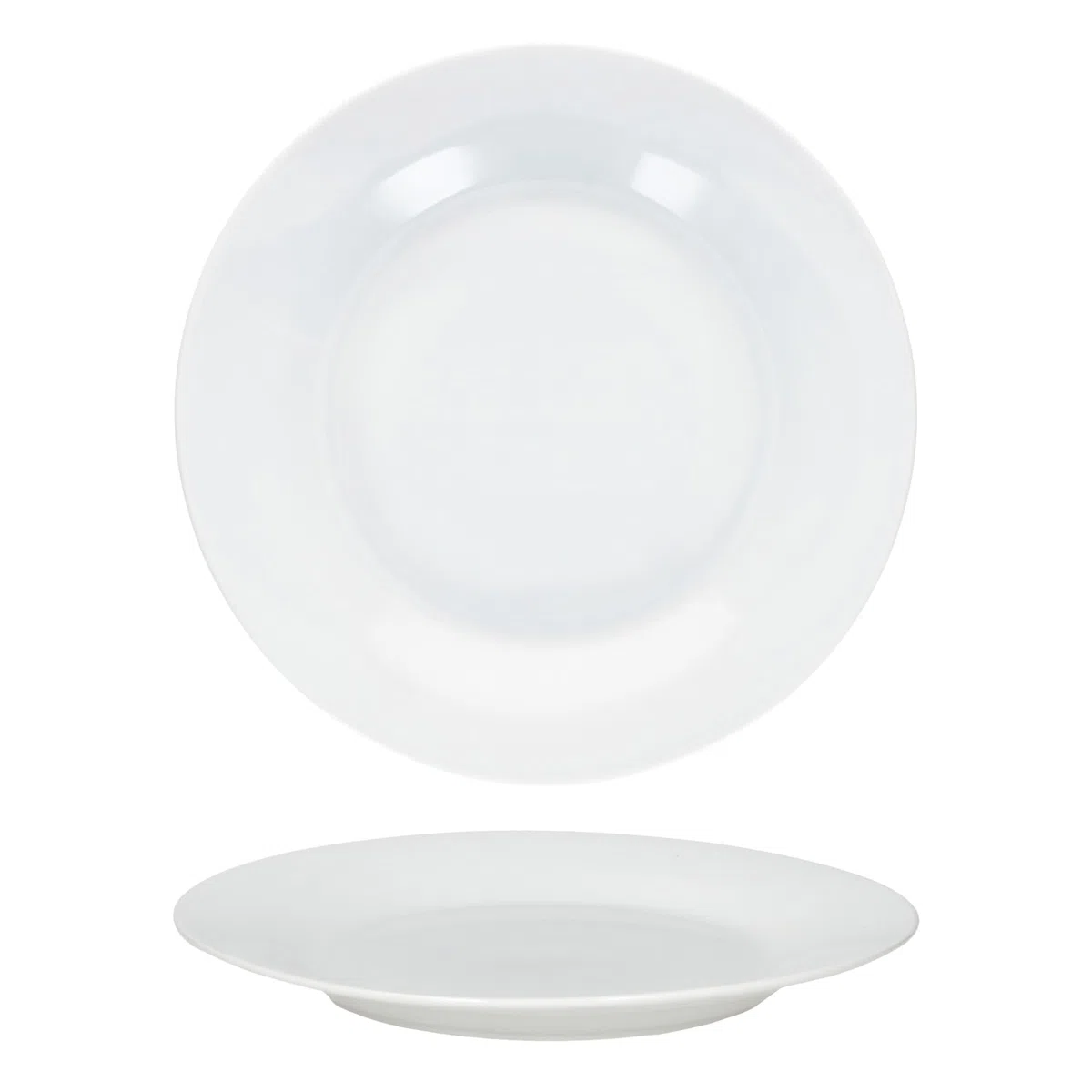 MamboCat Tommy - Set di 6 Piatti Piani, Ø 24 cm, in Porcellana Bianca per 6 Persone, Grandi per Pasti Principali, Grigliate & Co. I per Colazione, Pranzo, Caffè e Pane