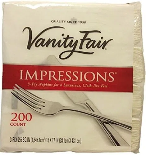 Vanity Fair Tovaglioli a 3 veli, 200 pezzi