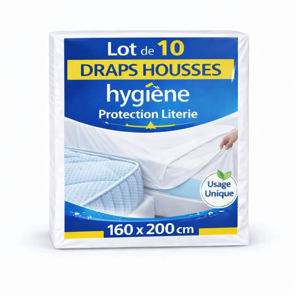 Foglabile Coprimaterasso 160X200 | Confezione da 10 Fodere per Materasso con Angoli | Anti-Macchie | Protezione Igienica per Biancheria da Letto per Alberghi - Campeggi - Affitti - Uso Medico (160_x