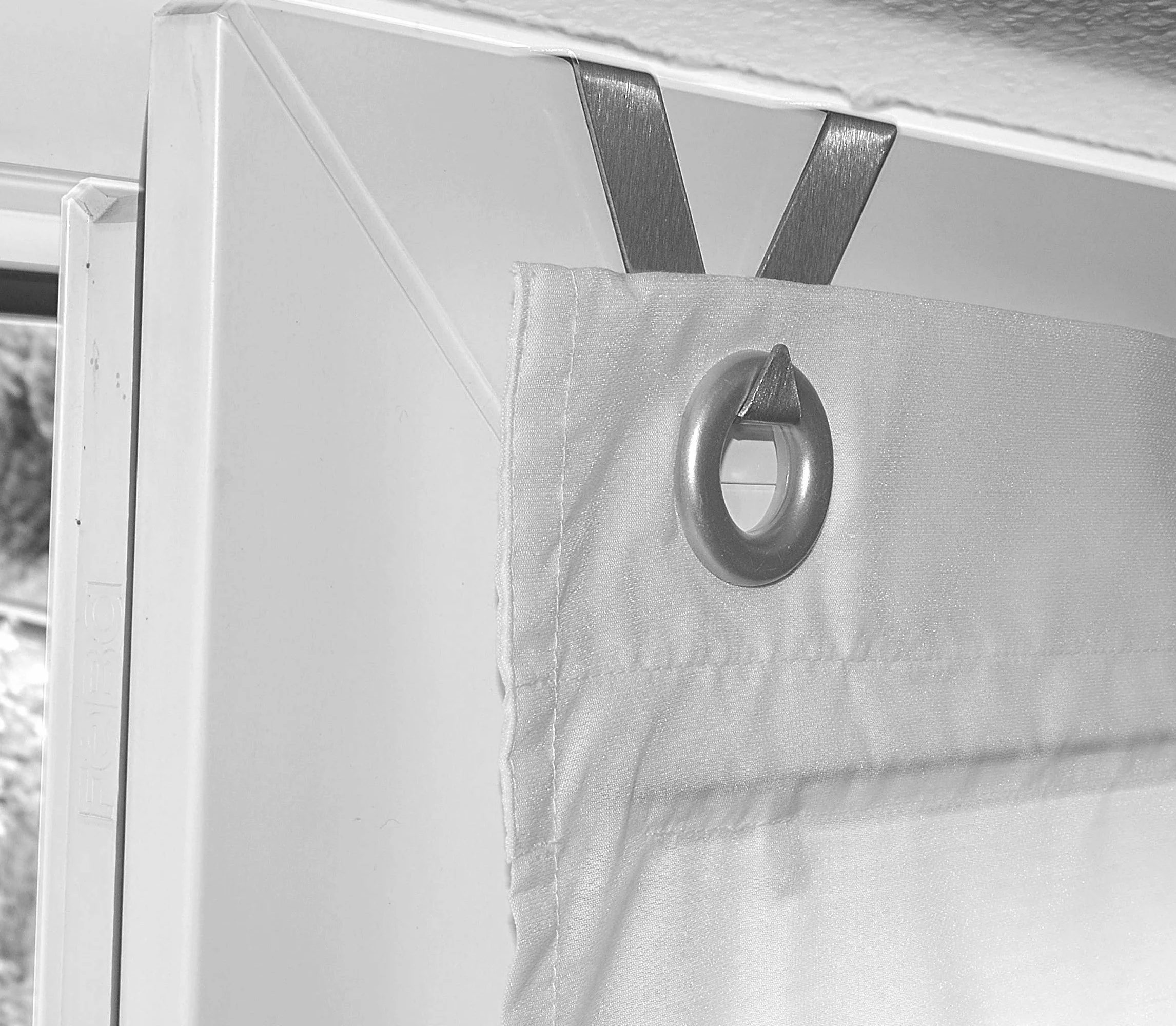 Tenda a pacchetto con occhielli Kutti, bianco trasparente marittimo Seabird, larghezza 60 cm x altezza 130 cm
