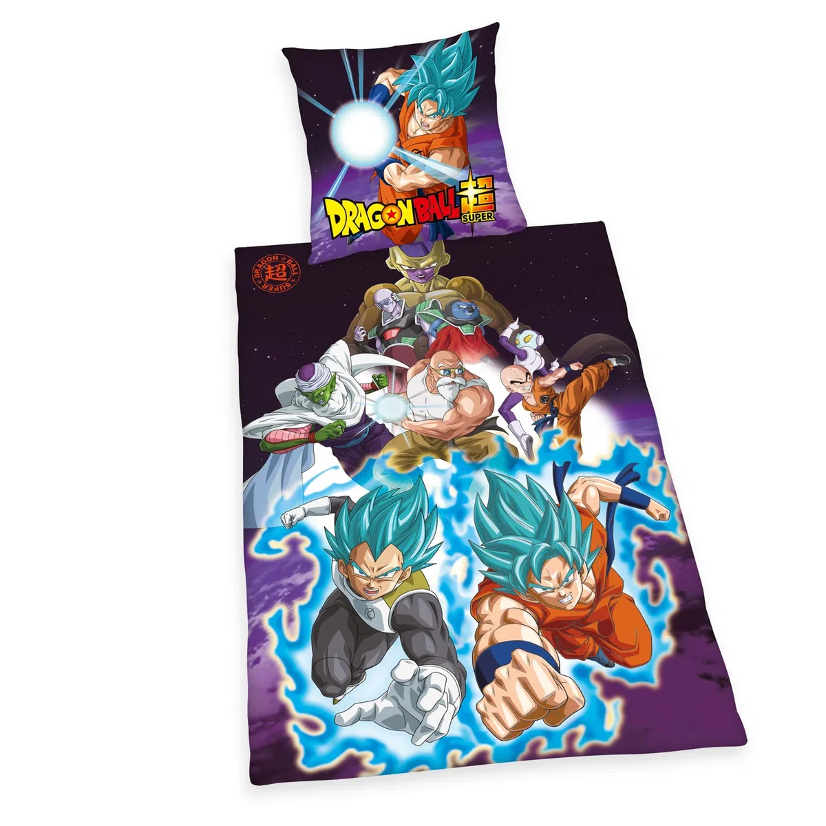 Herding Set di Biancheria da Letto Disney Super Dragonball, Federa 70 x 90 cm, Copripiumino 140 x 200 cm, Con Zip, 100% Cotone/Renforcé