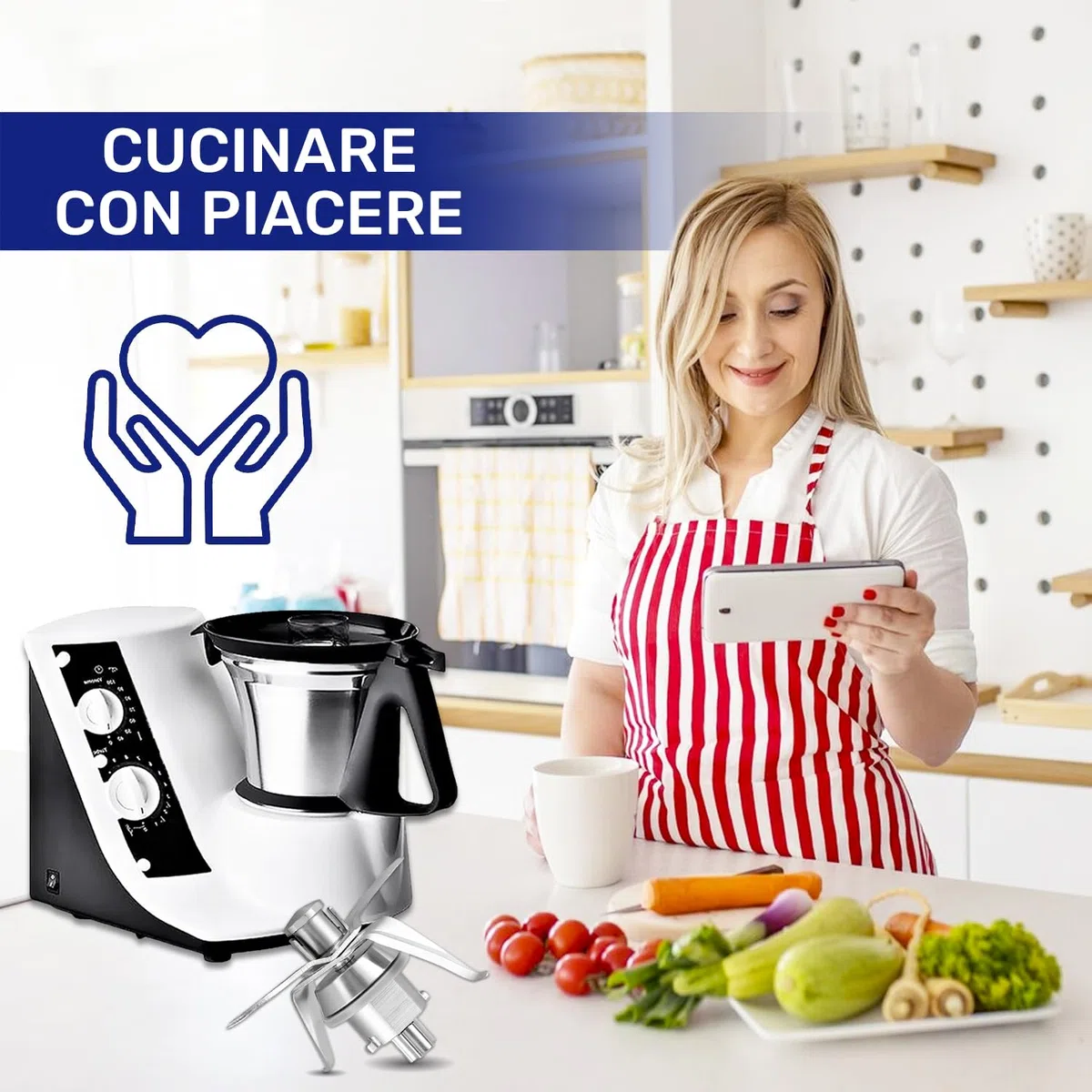 MONTERAL Gruppo di Coltelli e Guarnizione per Vorwerk Bimby TM21 Robot da Cucina - Garanzia di 10 Anni