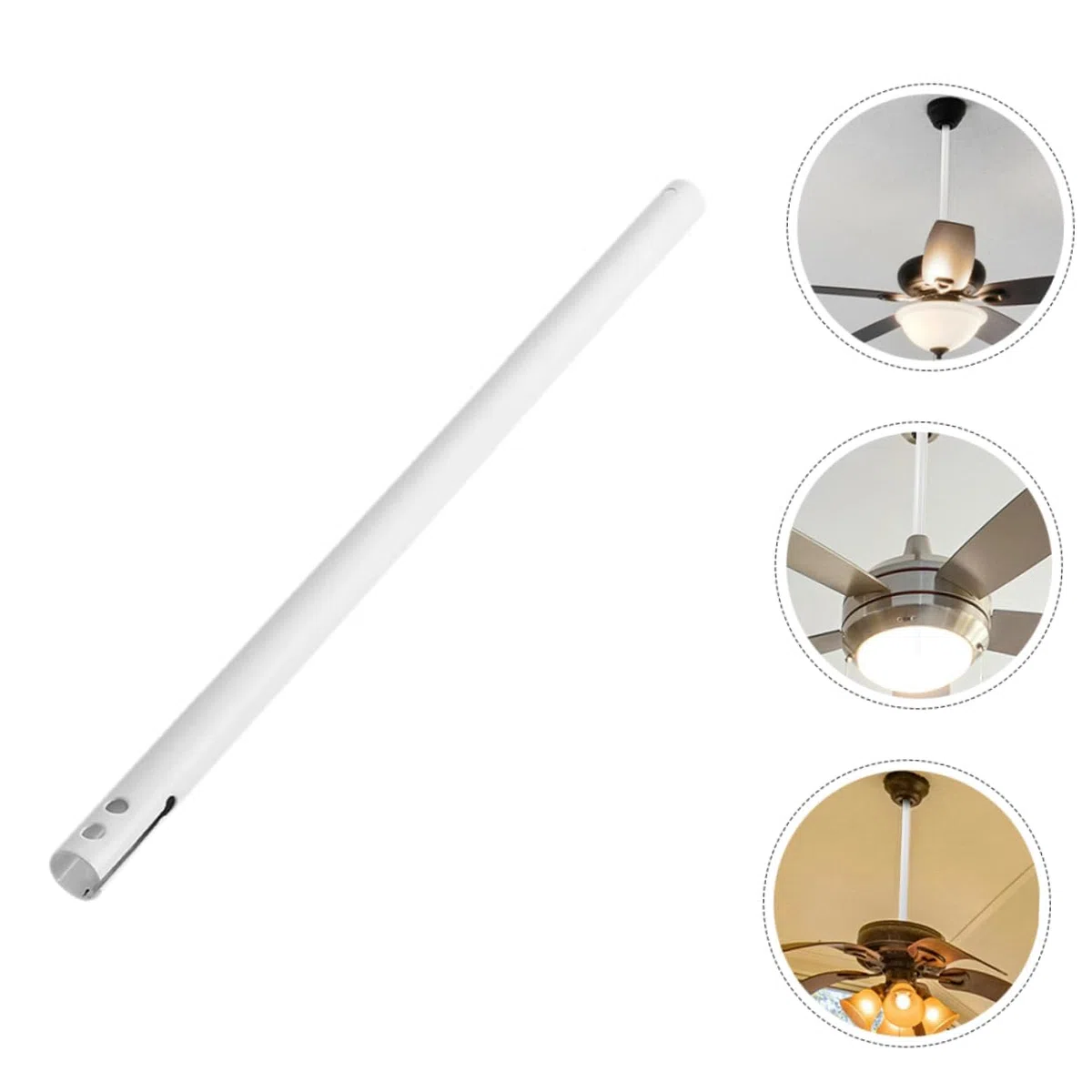 2pezzi Asta Estensione Per Ventilatore Da Design Elegante e Robusto Facile Installazione Per Soffitti e Inclinati