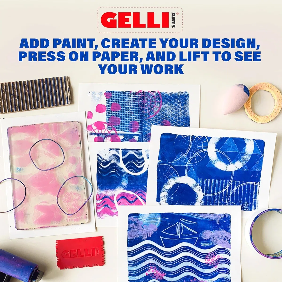Gelli Arts, Piatto Rotondo da Decorare, 20 cm, Acrilico, Transparent, 4-inch