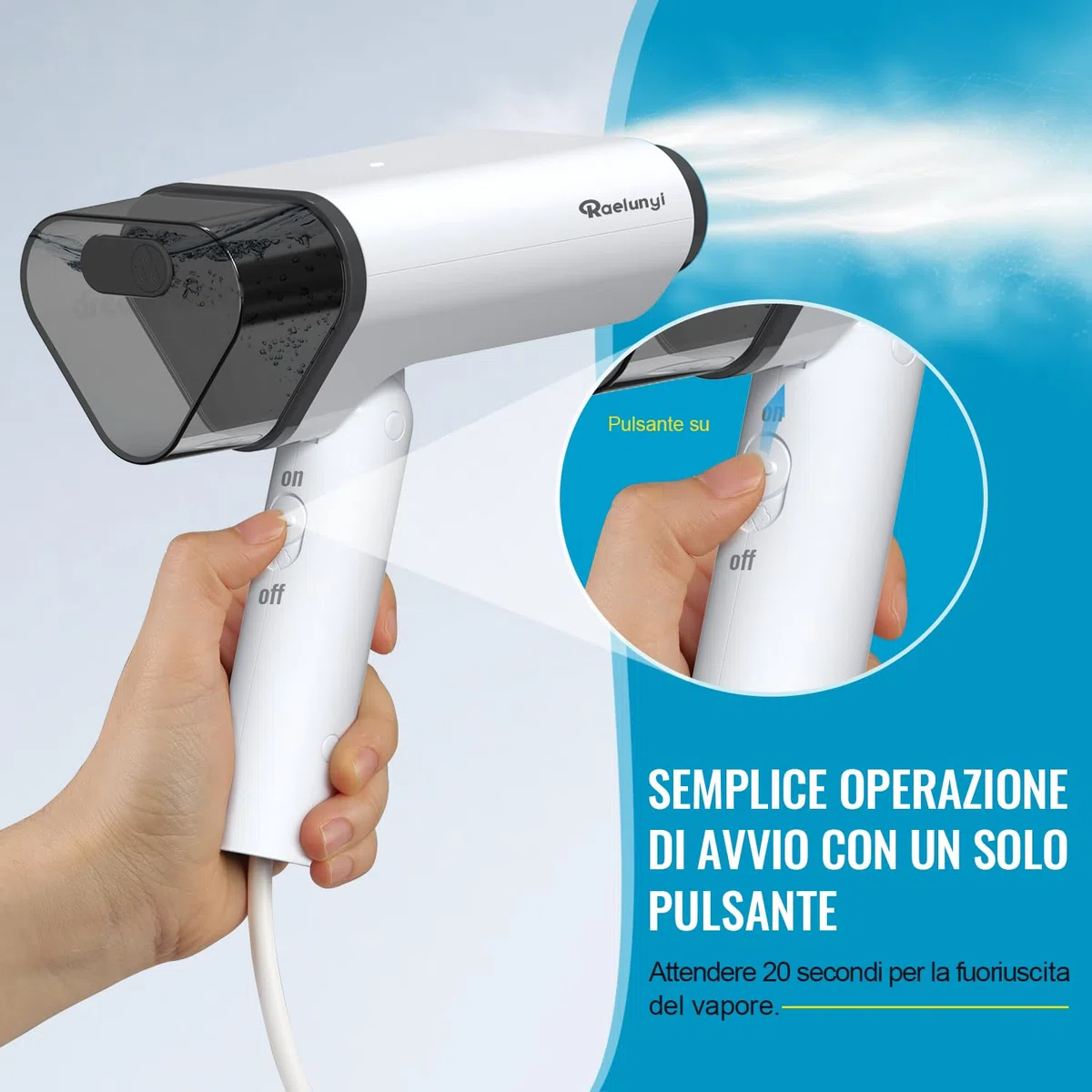 Ferro da Stiro Verticale - Stiratrice Verticale Pieghevole e Portatile, Ideale per Viaggi e Ufficio, Rapido nella Rimozione delle Pieghe, Adatto per Tutti i Tipi di Tessuti