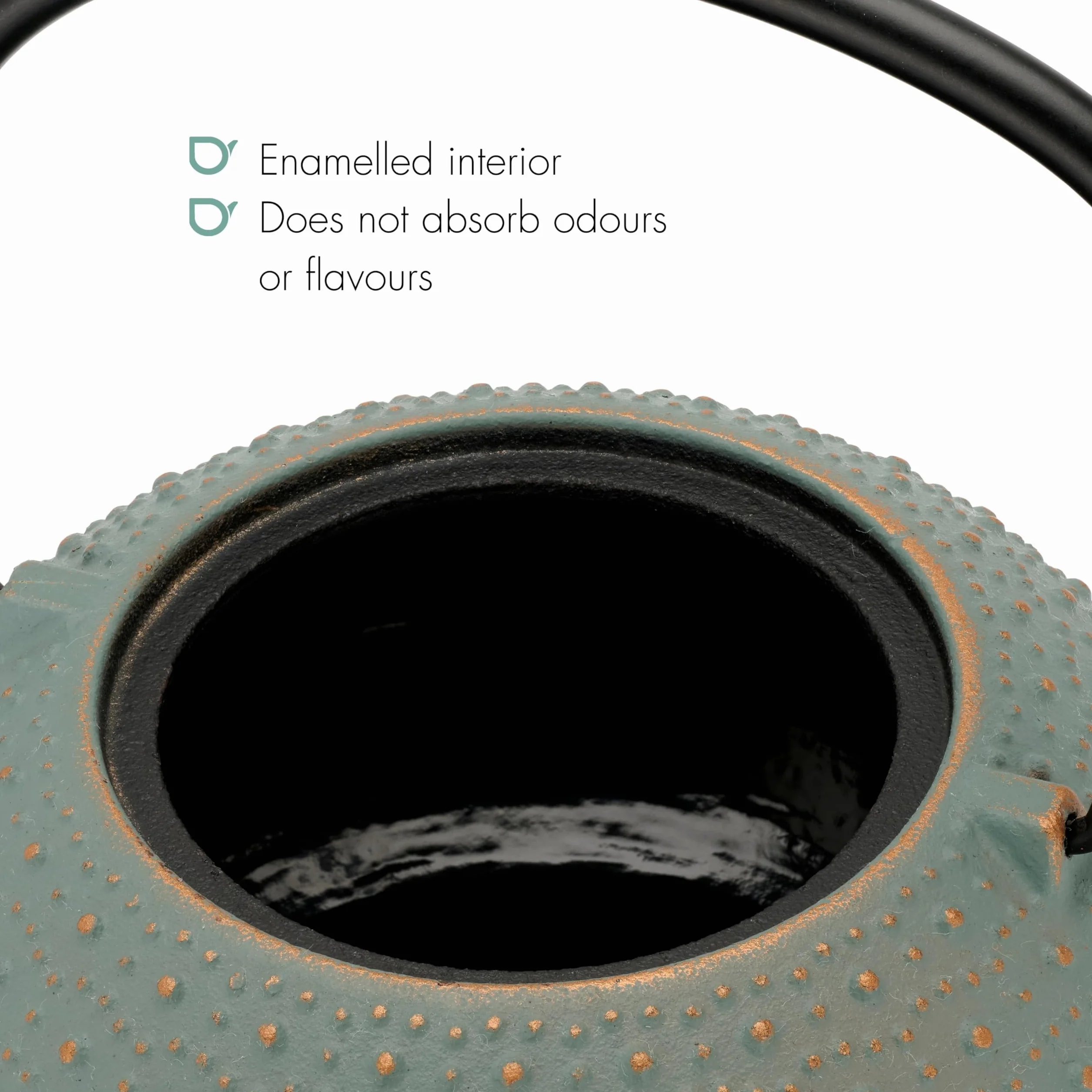 Piccola teiera in ghisa da 0,9 litri a induzione, teiera asiatica blu con manico e filtro in acciaio inox, inserto per filtro da tè, ideale per tipi di tè sfusi