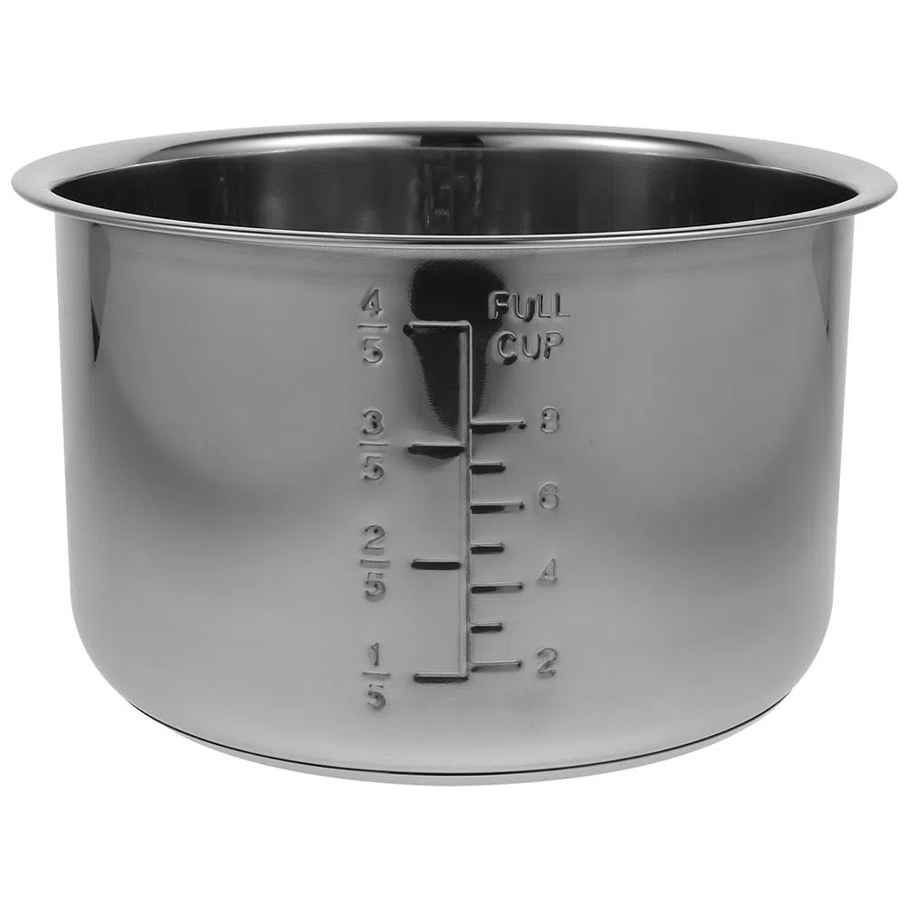 Ciieeo Pentola Interna in Acciaio Inossidabile Per Cuociriso 22Cm Rivestimento Sostitutivo Antiaderente Multifunzione Per Cucina Domestica