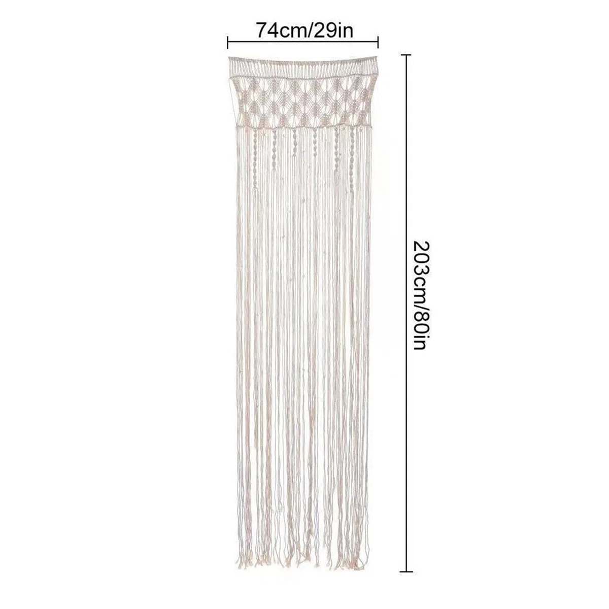 GIONAR Arazzo da parete per porta, in tessuto bohémien, divisorio, in macramè, decorazione da parete per porta in stile bohémien, 74 x 203 cm
