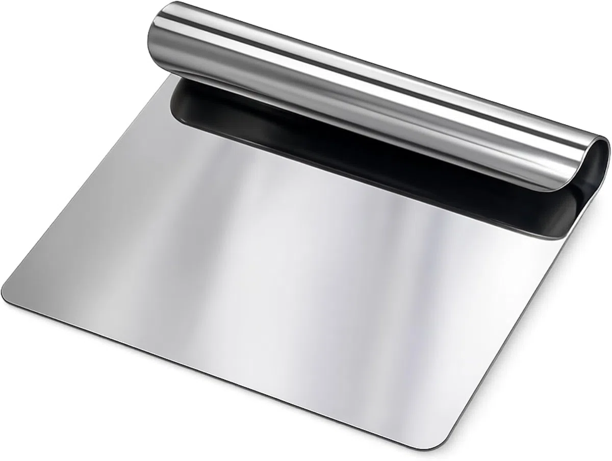 Pack Tagliere Acciaio Inox 40x30 cm + Spatola Cucina – Igienico e Antibatterico – Ideale per Carne, Verdure, Frutta e Impasti – Facile da Pulire – qualità Professionale