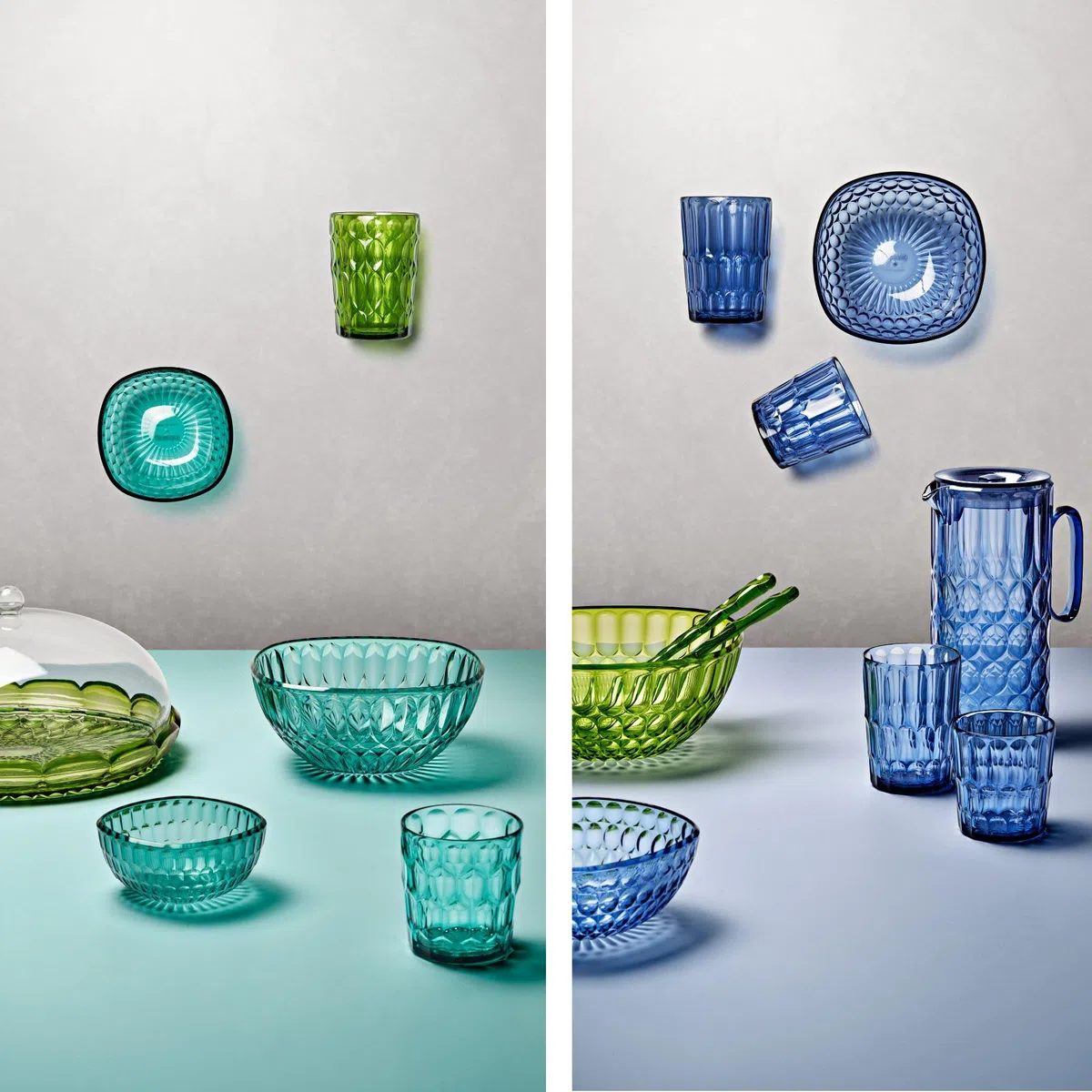 Guzzini - Vanity, Set tortiera, verde ninfea, in Bio-based SAN e Bio-based SMMA - ACQUA