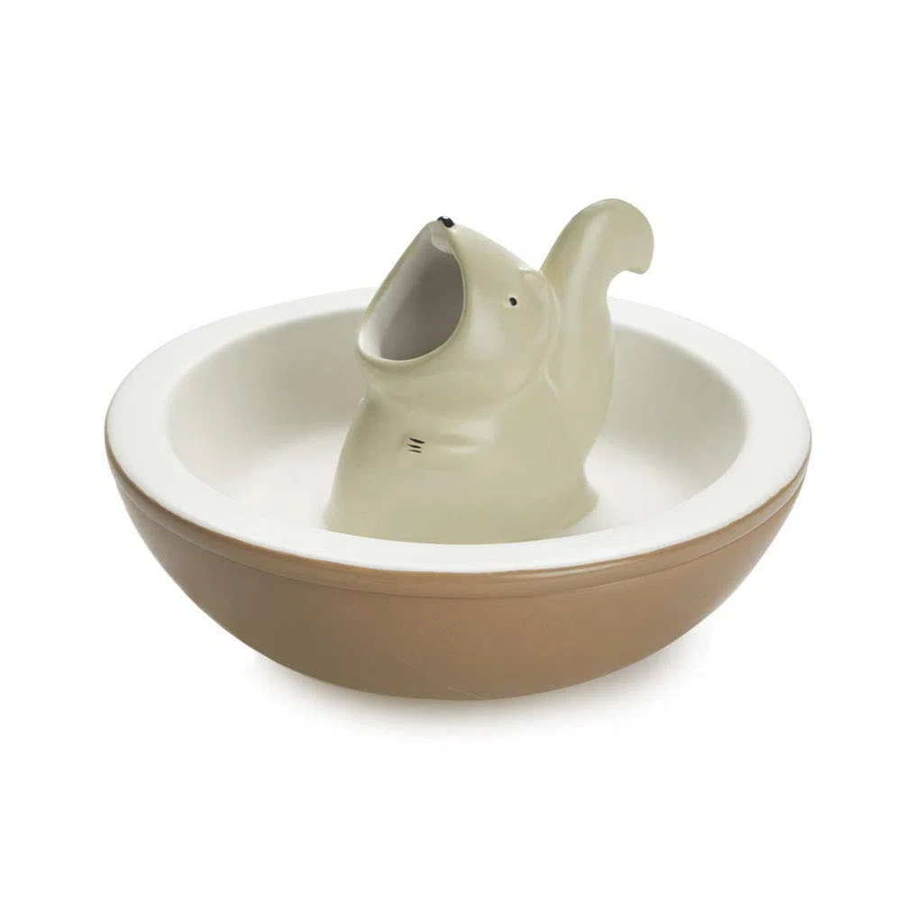 Balvi Vassoio Snack Hungry Squirrel Due-in-Uno Snack Ciotola con vano Interno per gusci di Noci o OSS