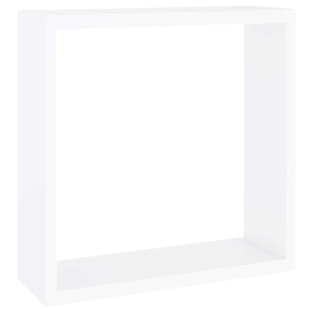 Generico Mensole a Cubo da Parete 3 pz Bianche in MDF,Bianco,3.25kg,323949