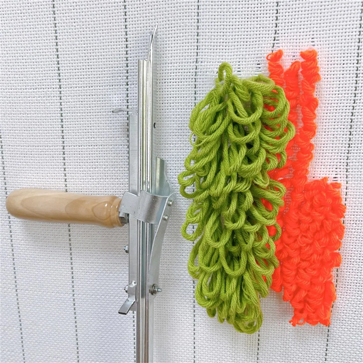 Strumento per tufting a velocità manuale | Rastrello portatile | Macchina da tufting per tessuto monaco | Kit di produzione manuale del tappeto, strumento in tessuto per tufting per moquette per