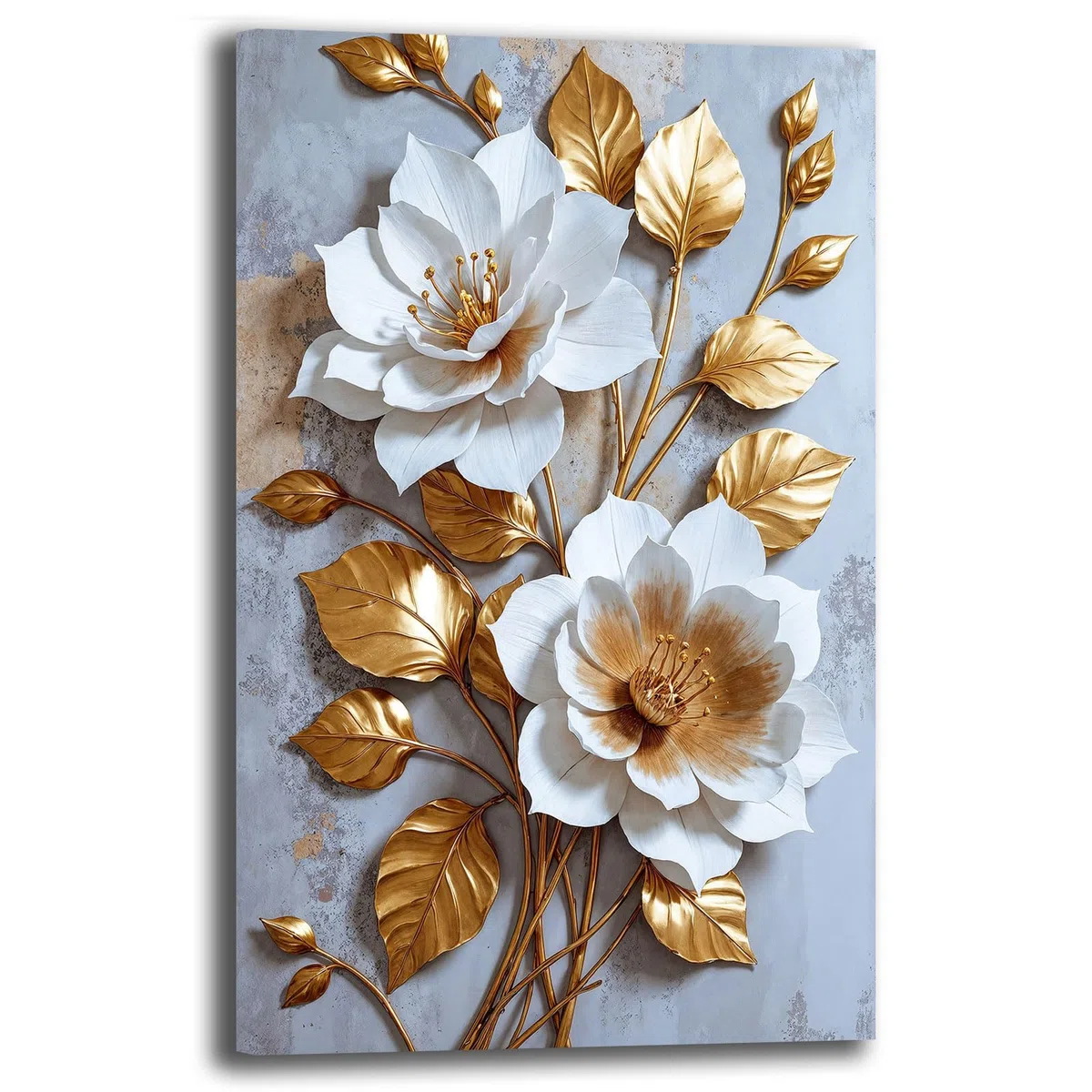 Quadri Moderni Soggiorno Verticale FIORI Quadro moderno FIORE da Parete grande XXL Stampa su tela Canvas Decorazione Murale muro Arredo Camera da letto Cucina (1, 40x70 cm, Canvas intelaiato)