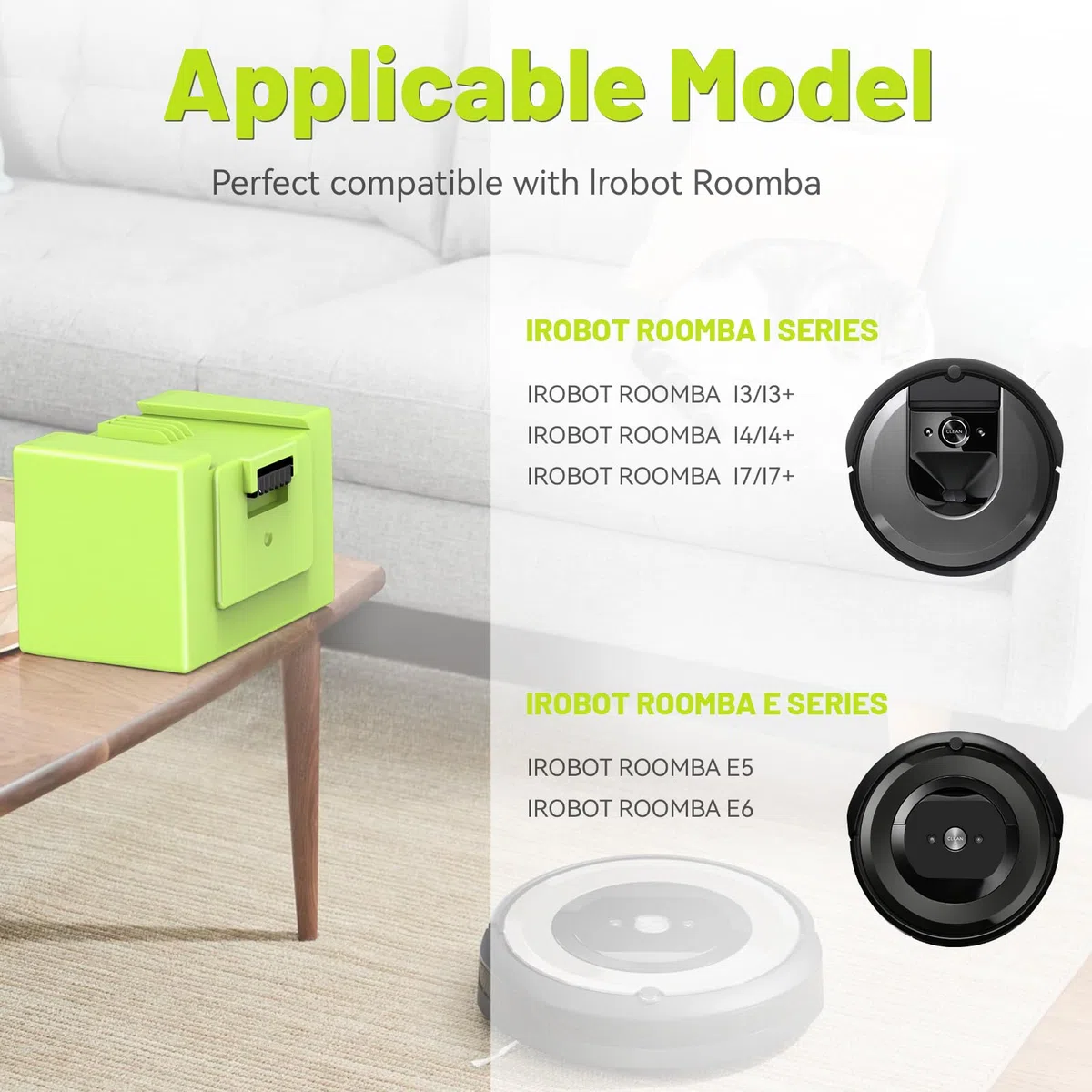 Batteria di ricambio da 5000mAh 14,4V per Roomba i7, ASUNCELL per iRobot Roomba e i Serie i7/i7+ i4/i4+ i3/i3+ e5 e6 i7158 i7550 i755020 7150 750 agli ioni di litio