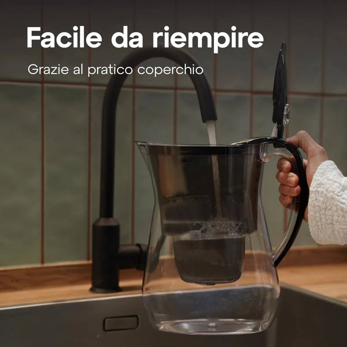 AQUAPHOR Caraffa filtrante Lago - Nero (3 filtri Maxfor)