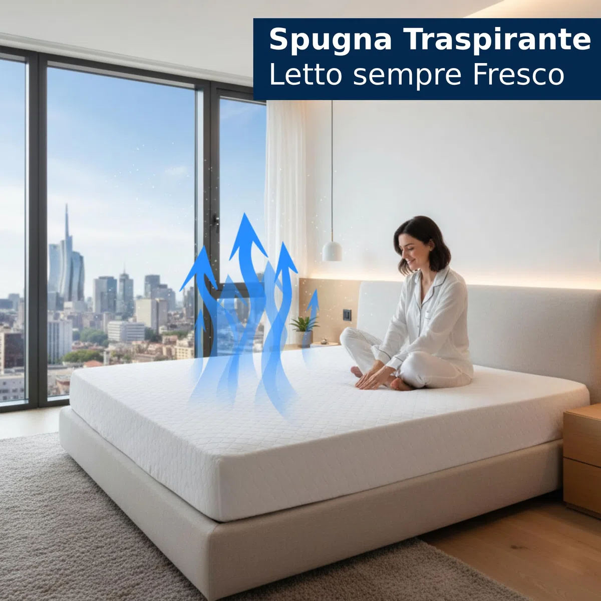 Caleffi - Coprimaterasso Singolo 90x200 - Proteggi Materasso Letto Singolo con Angoli Elasticizzati - Copri Materasso in Cotone con Essenza di Aloe - Tessuto in Spugna Rinfrescante - Lavabile a 40°