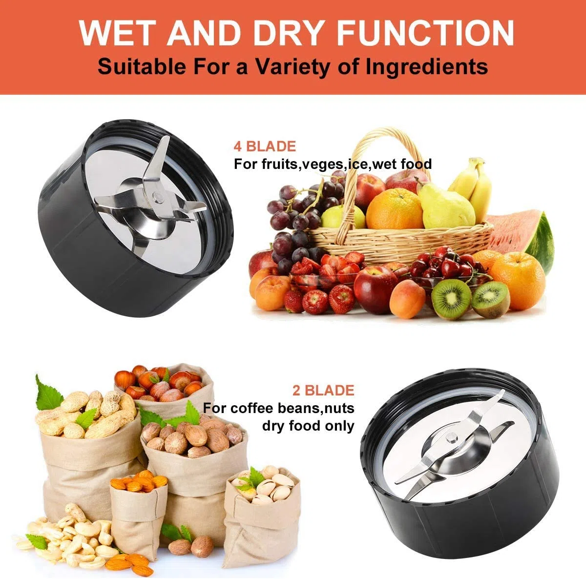 Uten Mini Frullatore Smoothie, 5 in 1 Blender Juicer, Frullatori da Cucina, Mini Blender, Juicer per Frullato, Fucco di Frutta e Verdura, 22.000 Giri/Minuto, 380W, Senza BPA