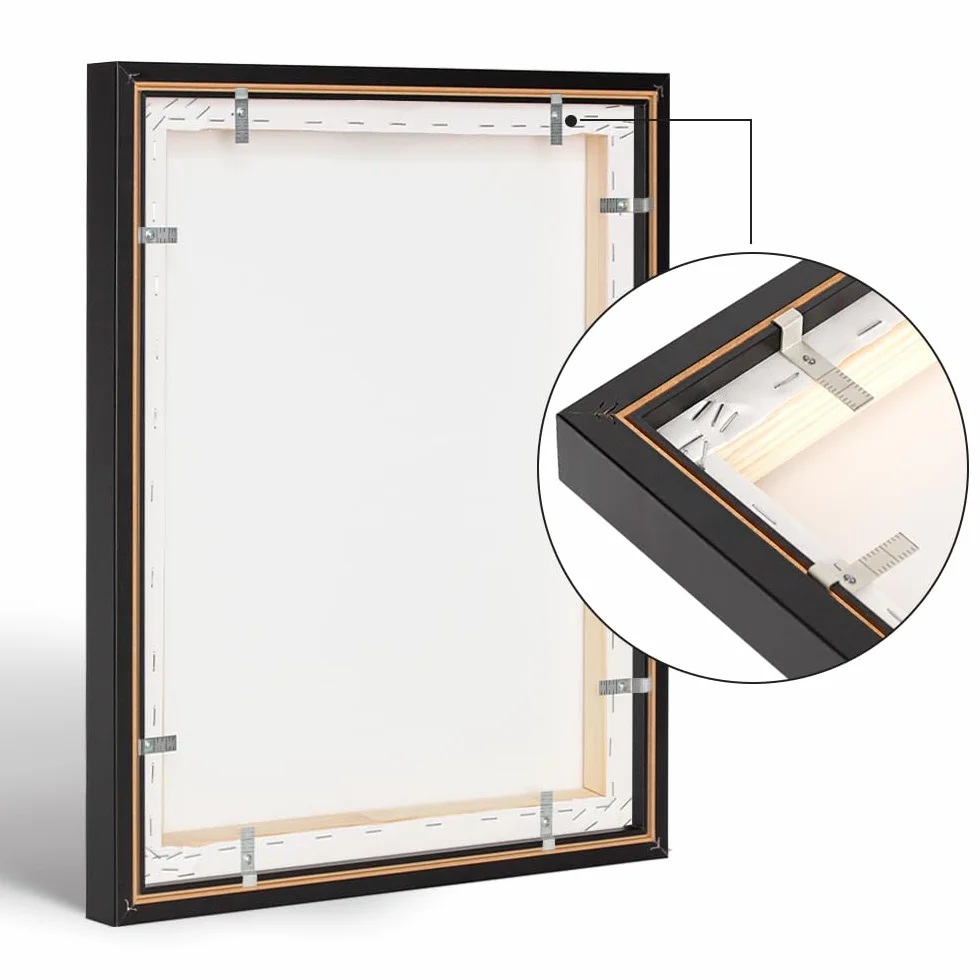 Bildershop-24 - Cornice per fughe ombreggiate Lemgo, Bianco Opaco, 50 X 100cm