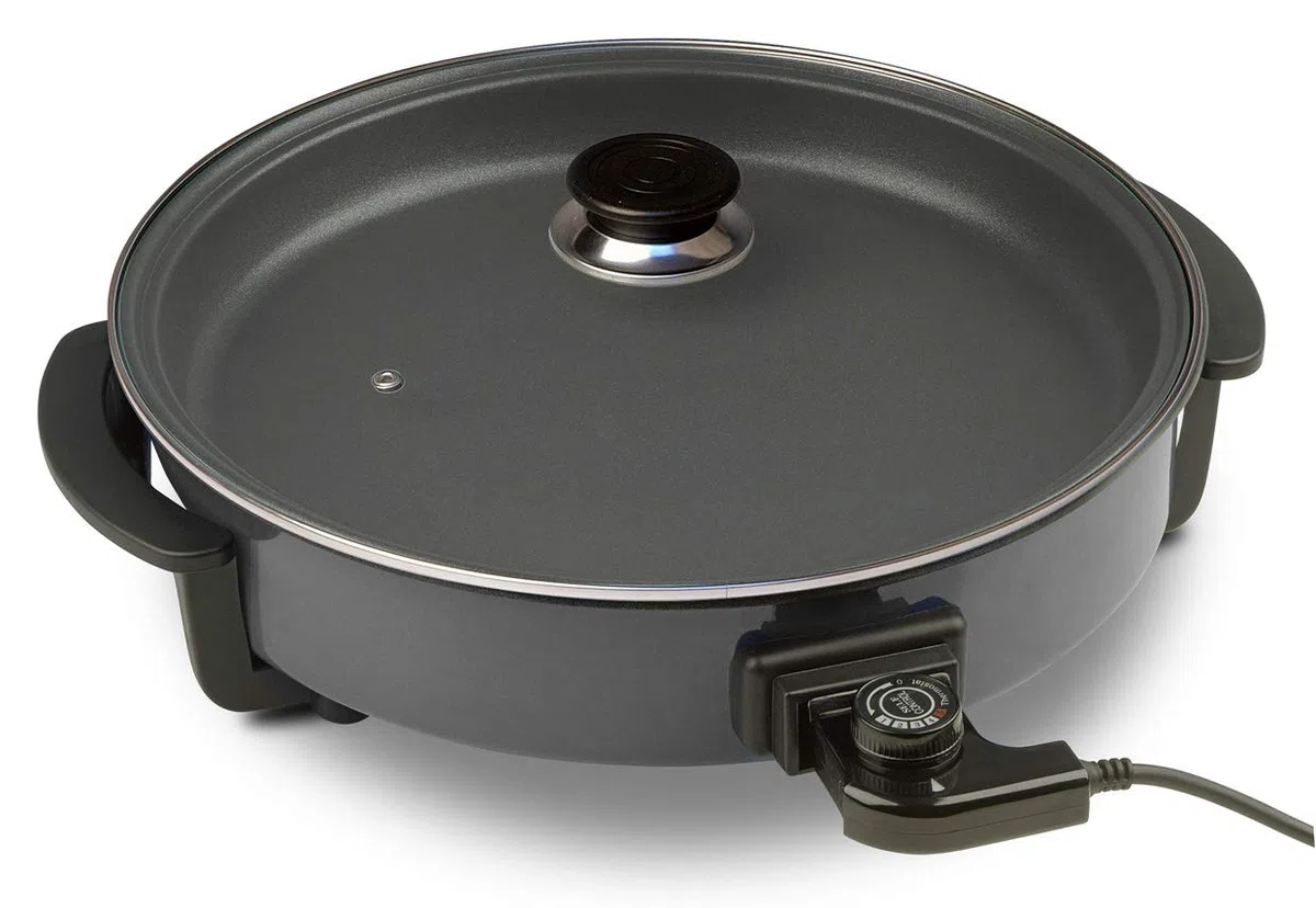 Silva-Homeline PPF 1503 a party padella con coperchio in vetro, 1500 W