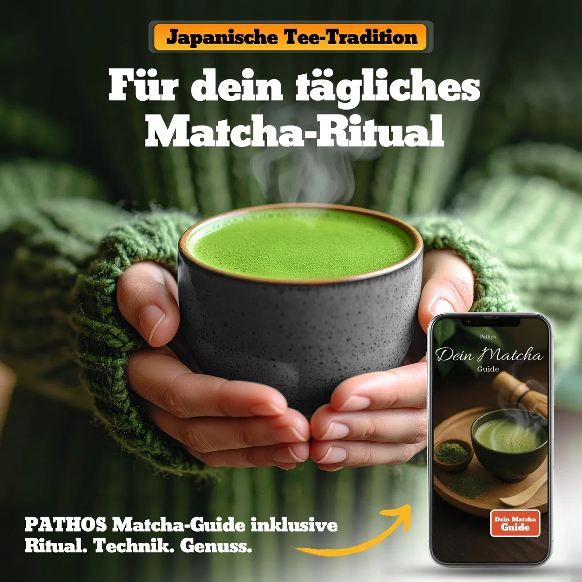 Set Matcha Premium in ceramica – Set Matcha tradizionale con scopa e ciotola, colino e porta scopa – Set Macha Tea – Kit accessori Matchaset senza polvere – Whisk Matchabesen (nero)