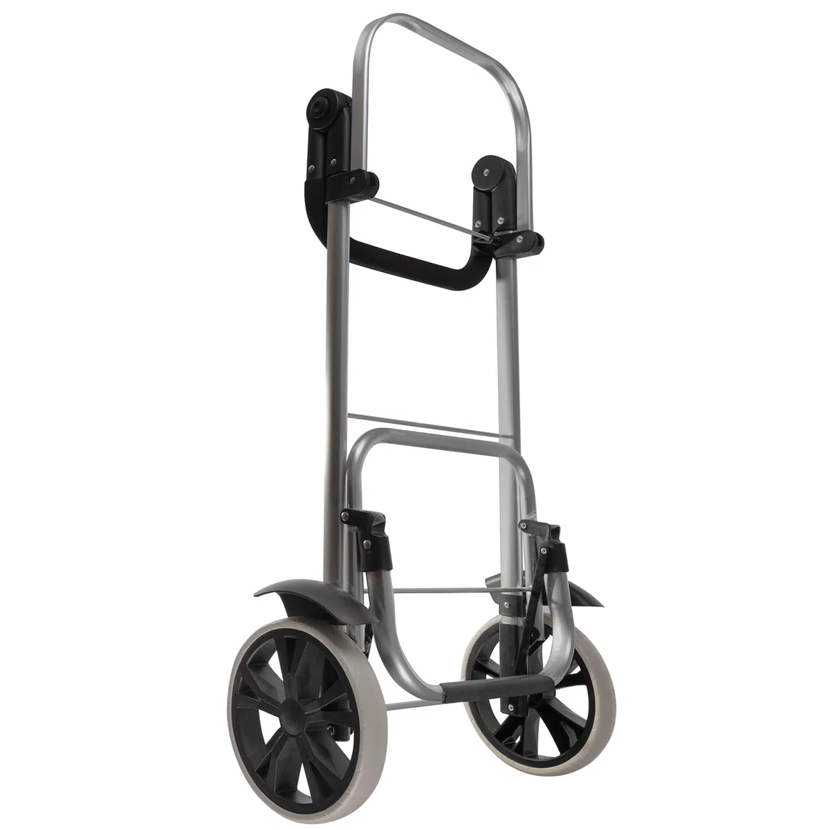 Trolley per la spesa con ruote e vano frigorifero, carrello della spesa, pieghevole, supermercato settimanale, grigio 23187