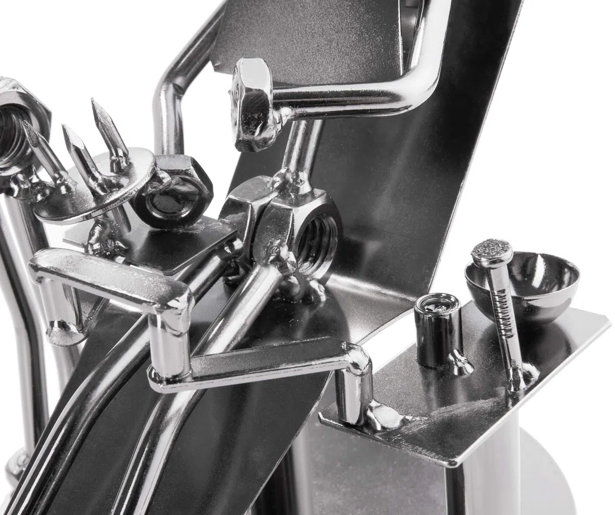 BRUBAKER Vite Uomo Dentist - Figura in Ferro Artigianale in Metallo - Regalo in Metallo per Dentisti, Assistenti Dentali e Infermieri Dentali