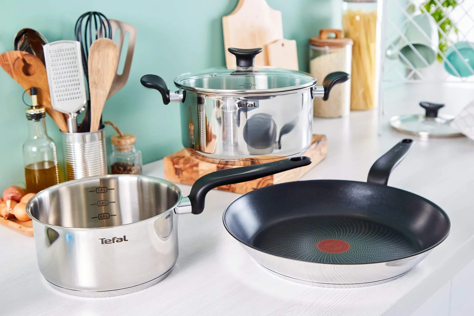 Tefal PRIMARY Casseruola in acciaio inox 20 cm / 3 L + CV