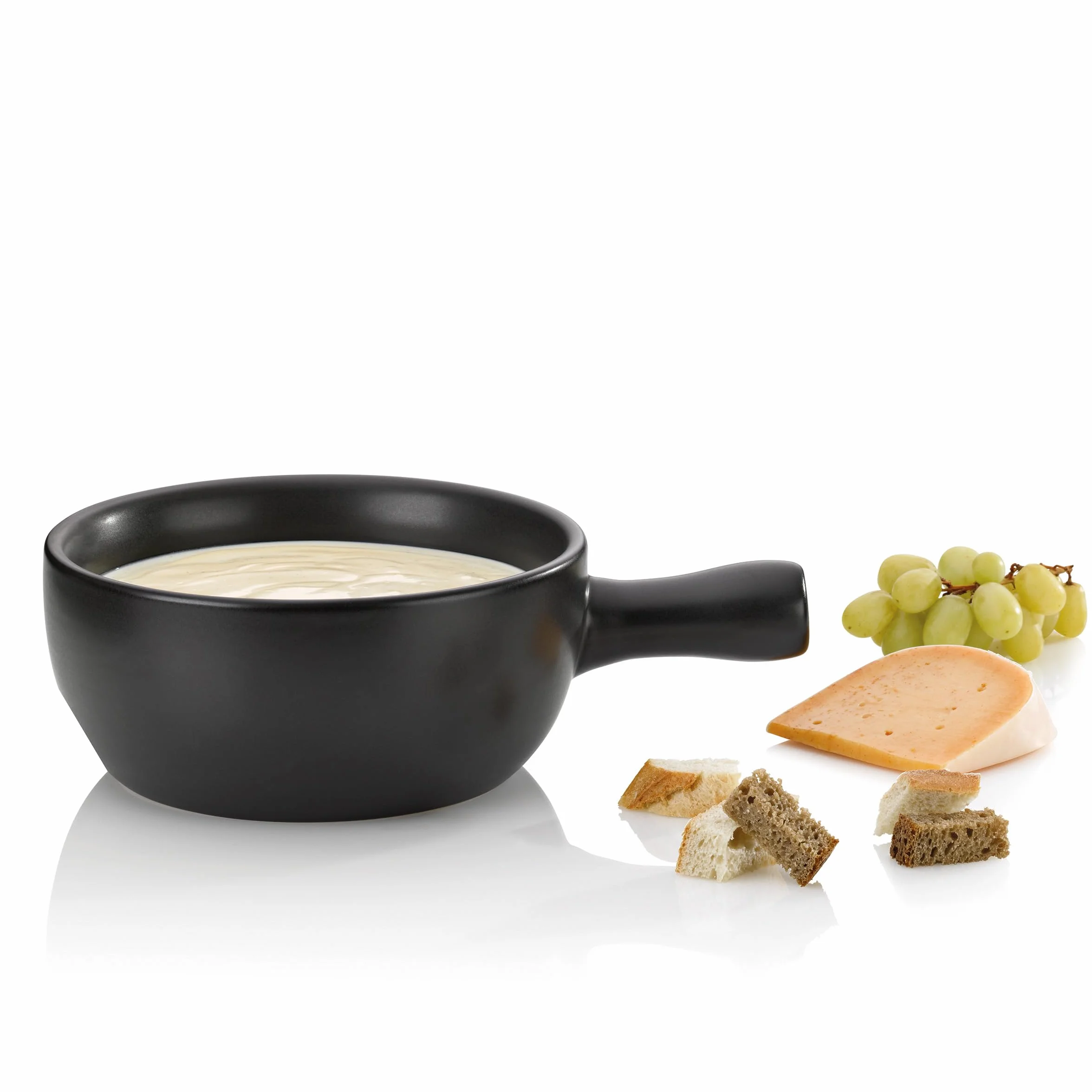 kela Pentola per fonduta di Formaggio in Ceramica, pentola di Ricambio per Set per fonduta di Formaggio Natura, pentola per fonduta di Formaggio Caquelon Ø 22,5 cm, Resistente al Fuoco, Nera
