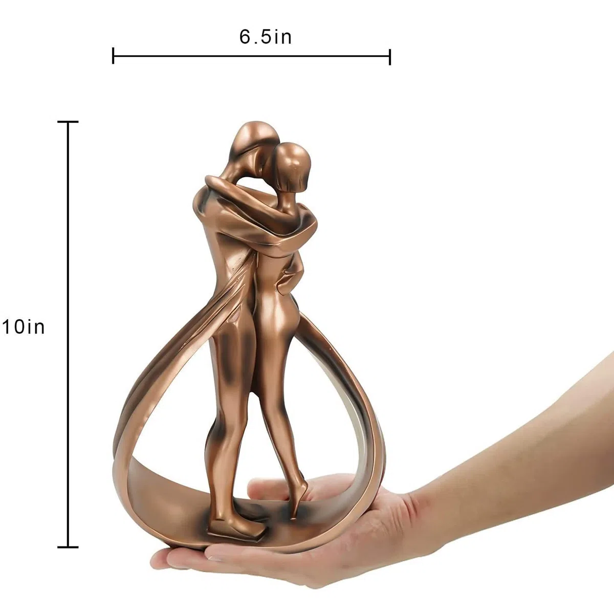 CINY Statue in Resina d'Arte Di Coppia Affettuosa, Figurine Di Baci Di Baci Di Coppia, Ornamento Per Desktop In Resina, Sculture Di Anniversario Di Matrimonio Per Donne e Uomini