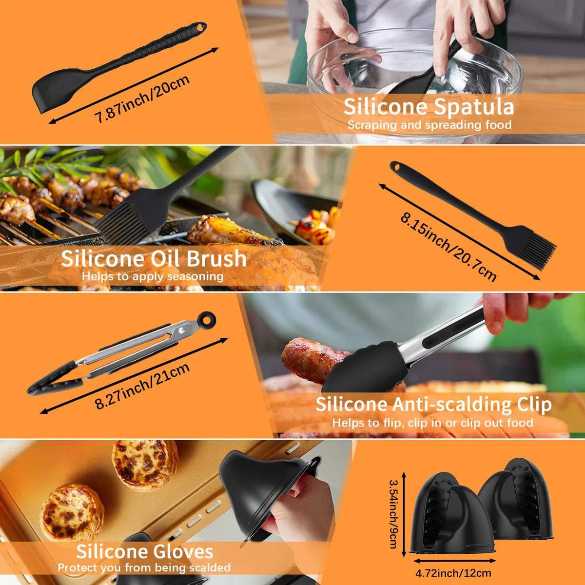 Accessori Airfryer per friggitrice ad aria calda Philips Airfryer 4000 Series Stacked Dual Basket NA460/00 NA462/70, 2 stampi in silicone per friggitrice ad aria calda da 10 l, altri accessori inclusi