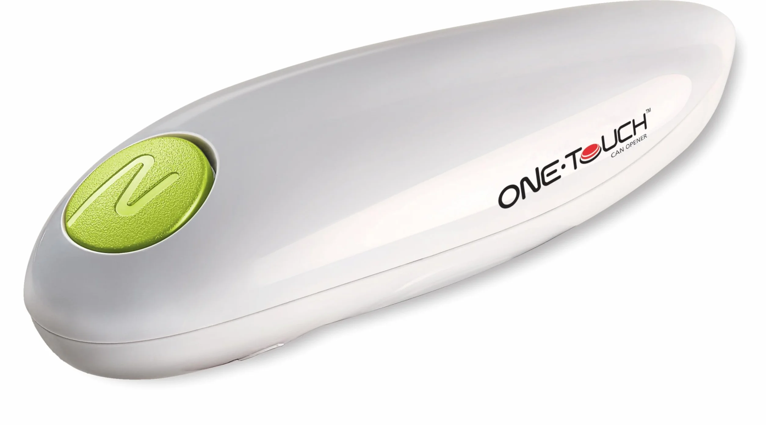 ONE TOUCH KC08 - Apriscatole elettrico a mani libere, senza sforzi inutili, con una semplice pressione per aprire le scatole in modo sicuro, bianco