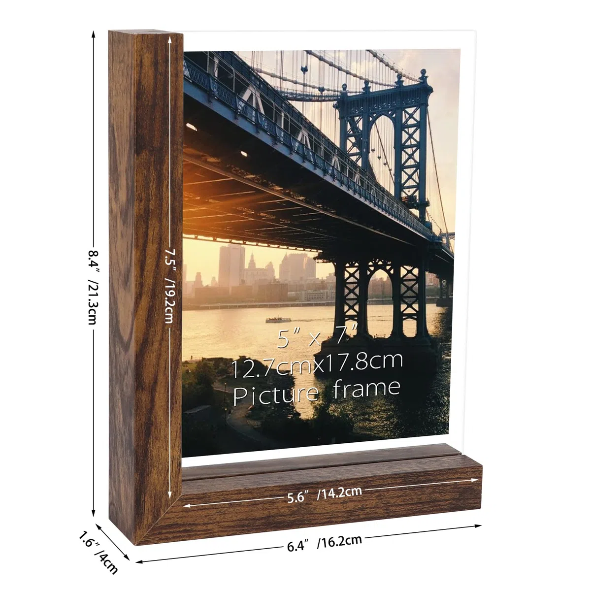 RLAVBL Cornice 13x18 Set 2,Cornice Foto a Doppia Faccia Esposta sul Tavolo