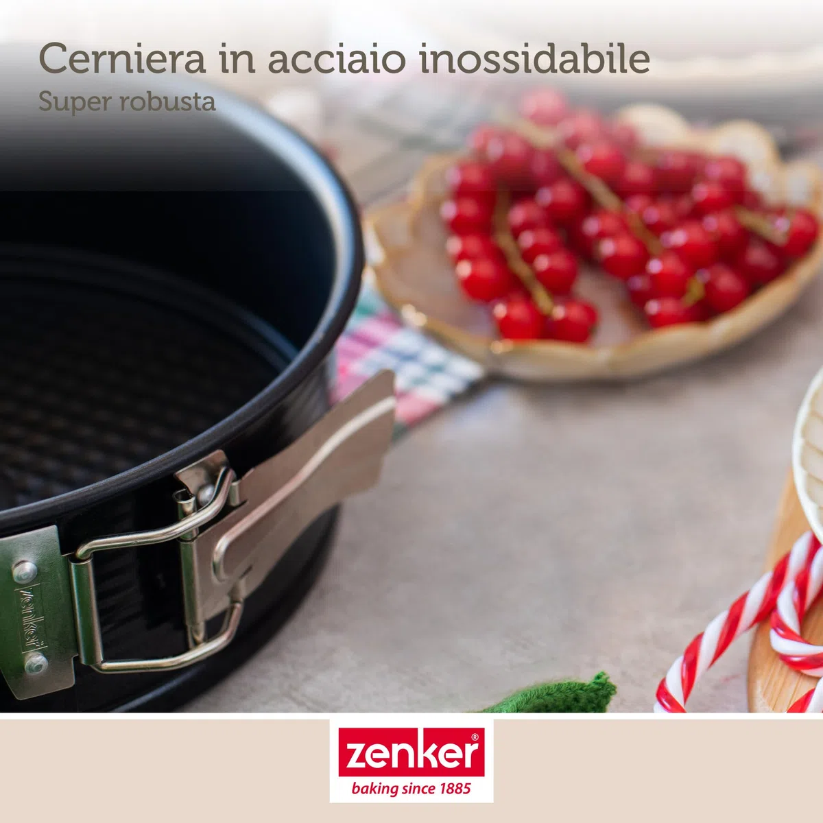 Zenker Set da 3 tortiere apribili con cerniera, materiale acciaio al carbonio, teglie da forno rivestimento antiaderente, base a nido d'ape, dimensioni Ø20, Ø24, Ø28 cm