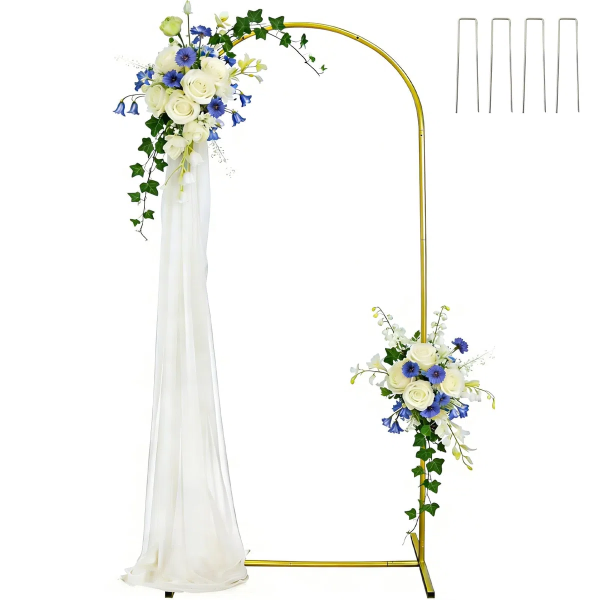 1,8 m x 0,8 m di supporto per arco nuziale con supporto a palloncino ad arco in metallo set per matrimoni, compleanni, feste, lauree, anniversari, celebrazioni di studio decorazione di sfondo